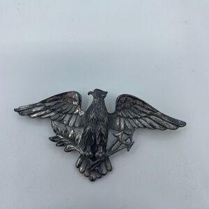 VTG 1940's American Eagle pin Brooch Great Seal Of The USA WWII Era Large 3.75"